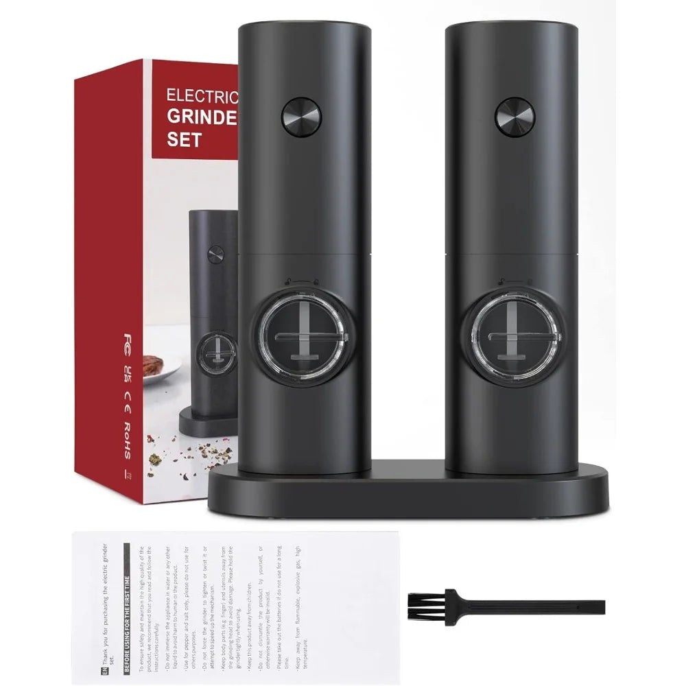 GrindEase Electric Salt & Pepper Mill Set